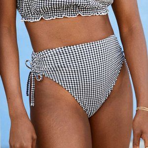 NWOT Aerie Gingham High Waist Bikini Bottoms